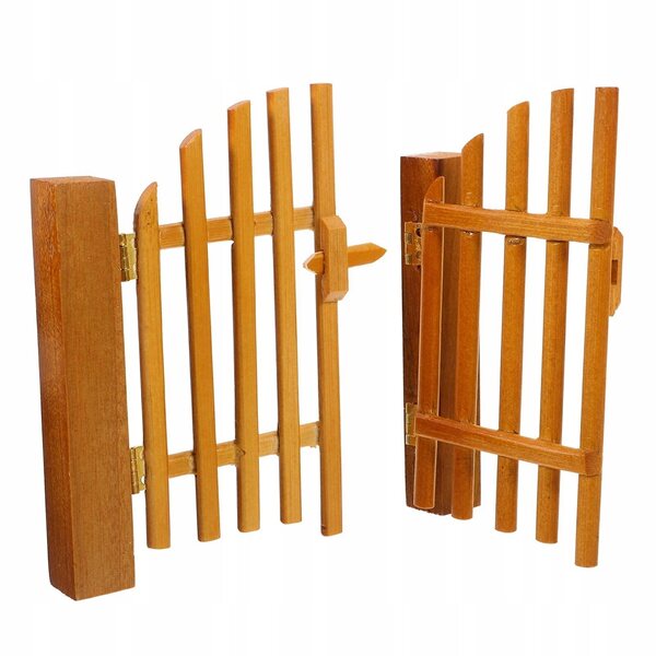 Mini Cancello in Legno Decorativo per Case delle Bambole 17x12,5 cm