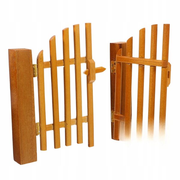 Mini Cancello in Legno Decorativo per Case delle Bambole 17x12,5 cm