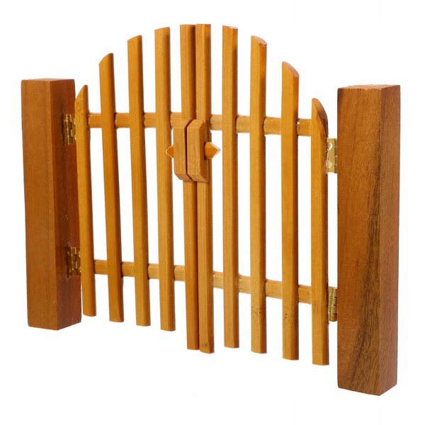 Mini Cancello in Legno Decorativo per Case delle Bambole 17x12,5 cm