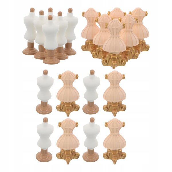 20 Mini-Kleiderbügel für Puppenkleidung im Vintage-Stil aus Kunstharz