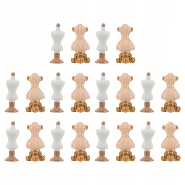 20 Mini-Kleiderbügel für Puppenkleidung im Vintage-Stil aus Kunstharz