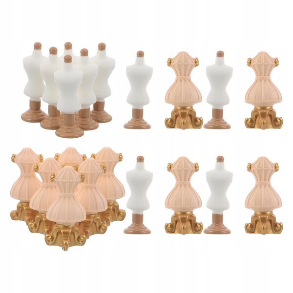 20 Mini-Kleiderbügel für Puppenkleidung im Vintage-Stil aus Kunstharz