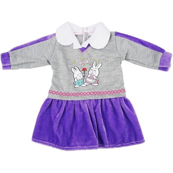 46-cm-Puppen-Outfit mit Kaninchen-Aufdruck, lässiges Outfit für 18-Zoll-Puppen