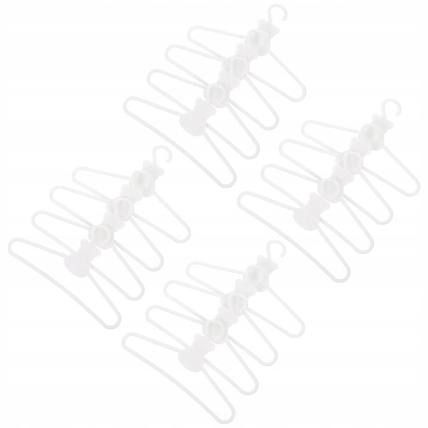 20 weiße Mini-Kleiderbügel für Puppenhäuser aus Kunststoff 9,2 x 5,3 cm