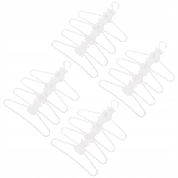 20 weiße Mini-Kleiderbügel für Puppenhäuser aus Kunststoff 9,2 x 5,3 cm