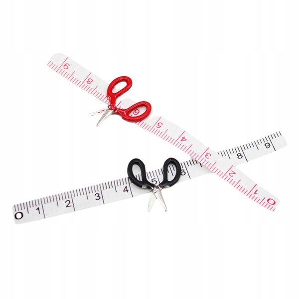 Set 4 Miniature Forbici da Cucito con Metro per Casa delle Bambole