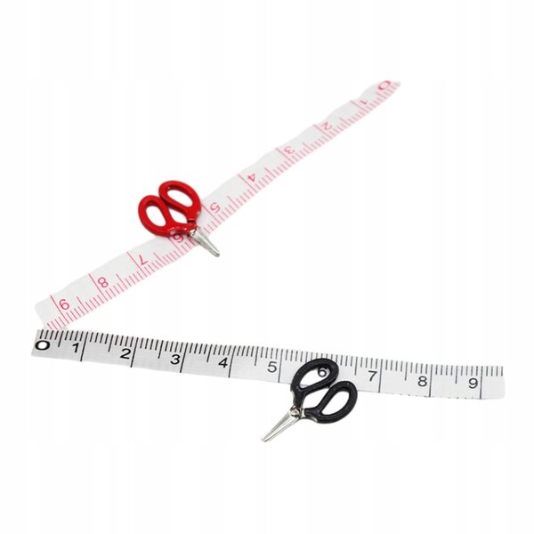 Set 4 Miniature Forbici da Cucito con Metro per Casa delle Bambole