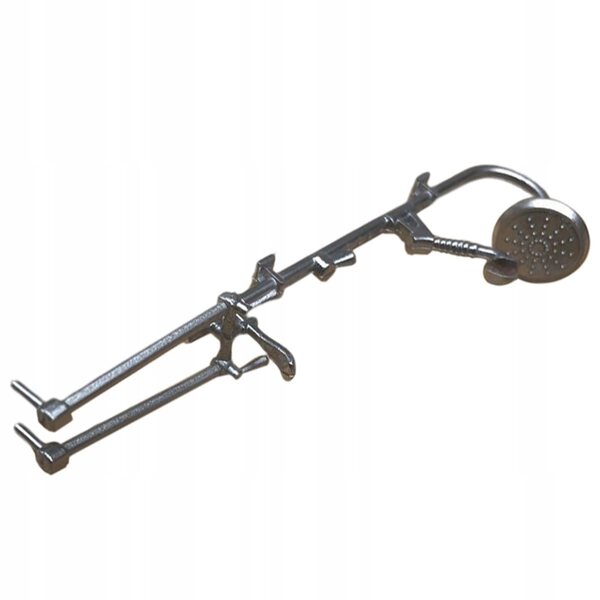 Accessorio realistico per casa delle bambole 1:12, doccia in plastica 11 cm