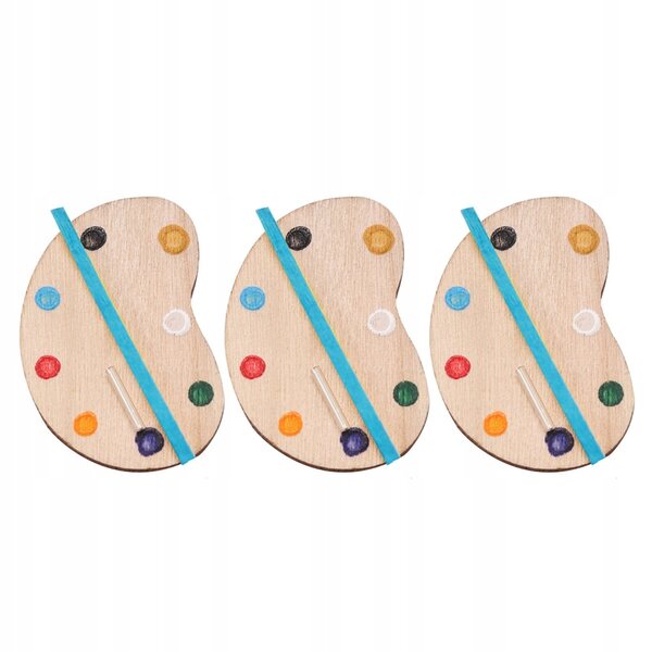 Mini palette in legno per casa in miniatura con 3 scomparti design elegante
