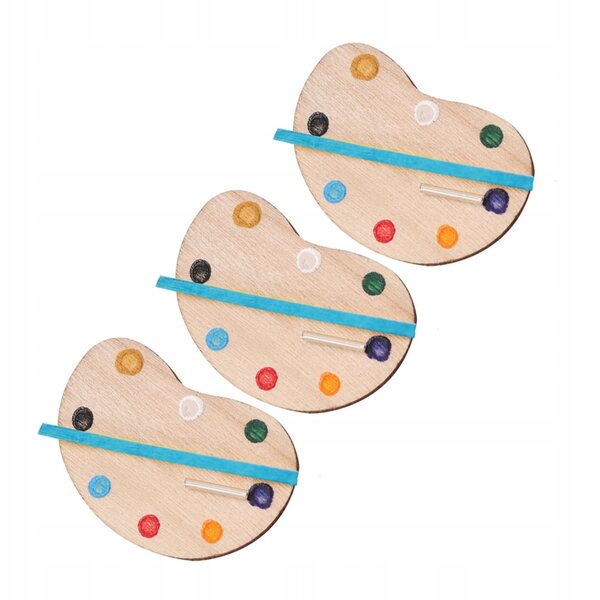Mini palette in legno per casa in miniatura con 3 scomparti design elegante