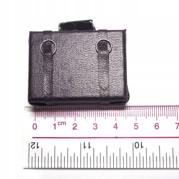 Mini-Holzkoffer für 1:12 Puppenhaus, Retro-Kaffee-Design