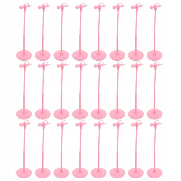 Set 25 microfoni giocattolo rosa con supporto per giochi e decorazioni bambini