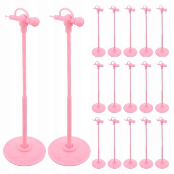 Set 25 microfoni giocattolo rosa con supporto per giochi e decorazioni bambini