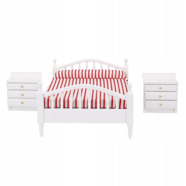 Set Miniature Mobili per Casa delle Bambole Soppalco in Legno 1:12 Camera da Letto