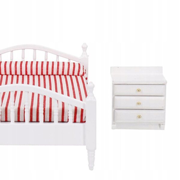 Set Miniature Mobili per Casa delle Bambole Soppalco in Legno 1:12 Camera da Letto