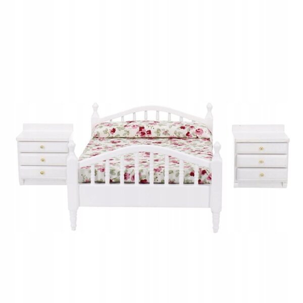 Set Miniature Mobili per Casa delle Bambole Soppalco in Legno 1:12 Camera da Letto