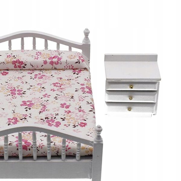 Set Miniature Mobili per Casa delle Bambole Soppalco in Legno 1:12 Camera da Letto