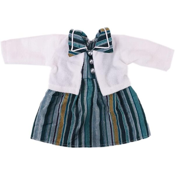 Abito a righe per bambola americana 46 cm, completo casual sicuro e facile da indossare