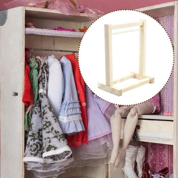 Puppenkleiderständer aus Holz – DIY Kindergarderobenmöbel