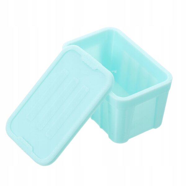 Mini contenitori porta accessori in plastica per casa delle bambole in scala 1:12 verde menta