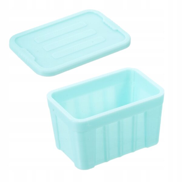 Mini contenitori porta accessori in plastica per casa delle bambole in scala 1:12 verde menta