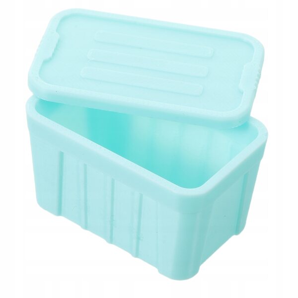 Mini contenitori porta accessori in plastica per casa delle bambole in scala 1:12 verde menta