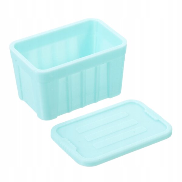 Mini contenitori porta accessori in plastica per casa delle bambole in scala 1:12 verde menta
