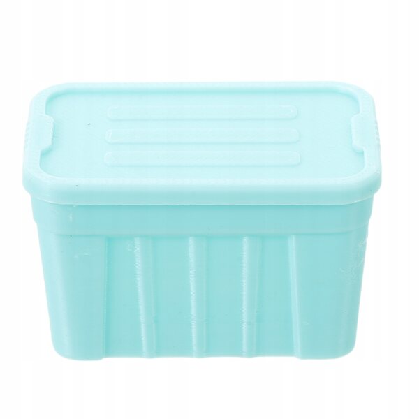 Mini contenitori porta accessori in plastica per casa delle bambole in scala 1:12 verde menta