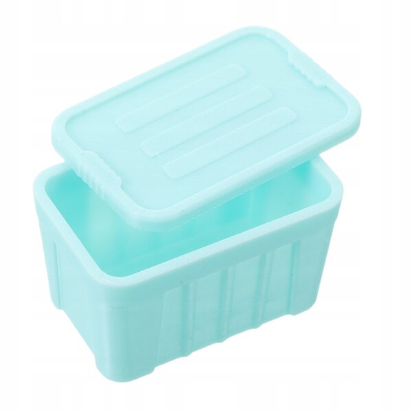 Mini contenitori porta accessori in plastica per casa delle bambole in scala 1:12 verde menta