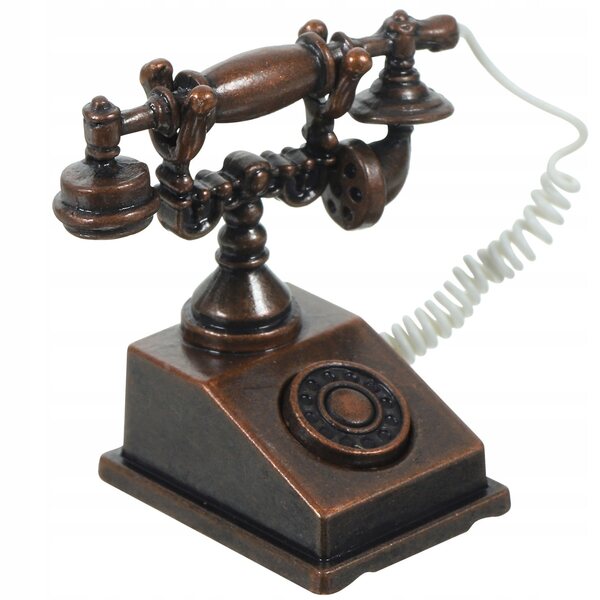 Mini-Retro-Telefonmodell aus Metall, Vintage-Dekoration für Zuhause und Schreibtisch
