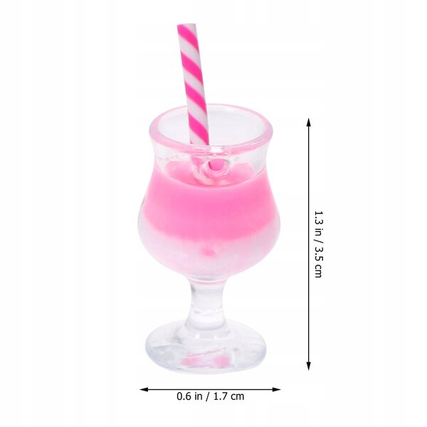 Set 6 Mini Bicchieri Bubble Tea per Casa delle Bambole in Plastica Colorata