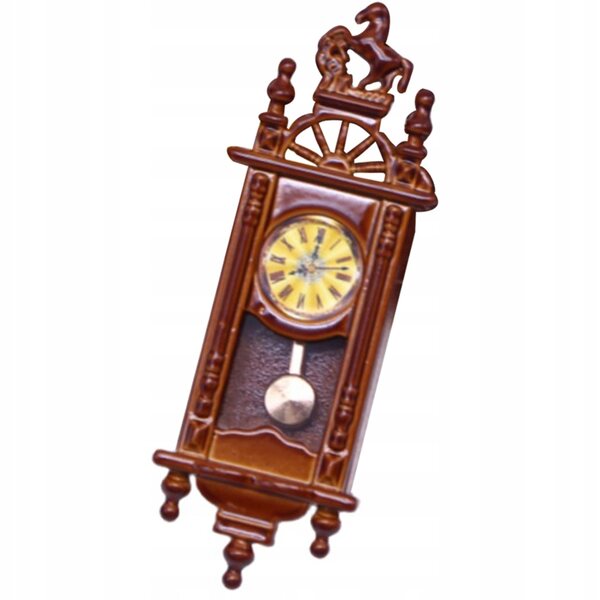 Mini orologio a pendolo vintage per case delle bambole decorazione realistica