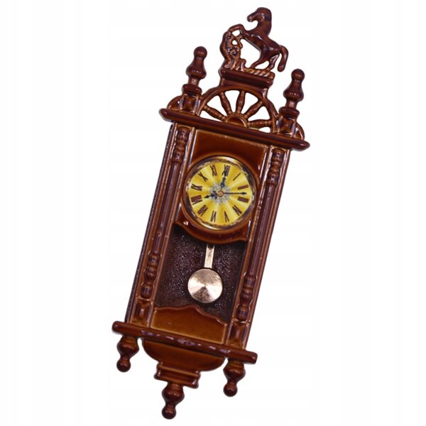 Mini orologio a pendolo vintage per case delle bambole decorazione realistica