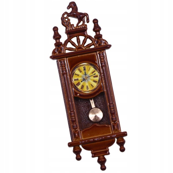 Mini orologio a pendolo vintage per case delle bambole decorazione realistica