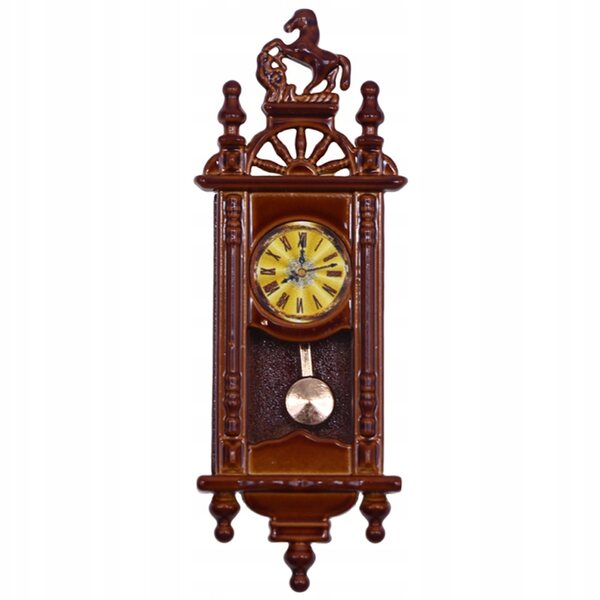 Mini orologio a pendolo vintage per case delle bambole decorazione realistica