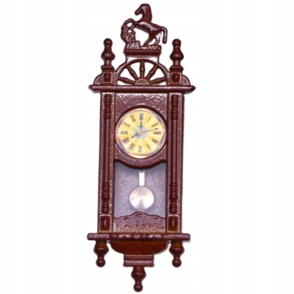 Mini orologio a pendolo vintage per case delle bambole decorazione realistica