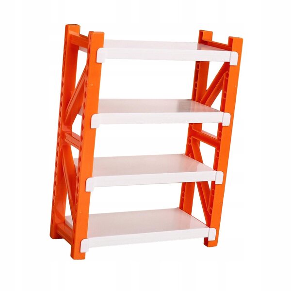 Miniatura Scaffale Arancione per Casa delle Bambole Organizer Regolabile