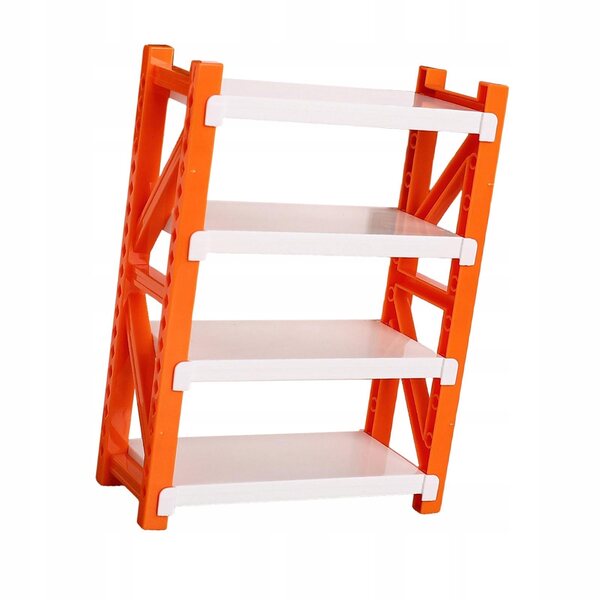 Miniatur-Orange-Regal für Puppenhaus-verstellbarer Organizer