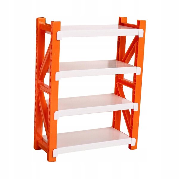 Miniatur-Orange-Regal für Puppenhaus-verstellbarer Organizer
