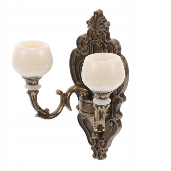 Lampada da parete miniatura per casa delle bambole, design realistico e colori assortiti
