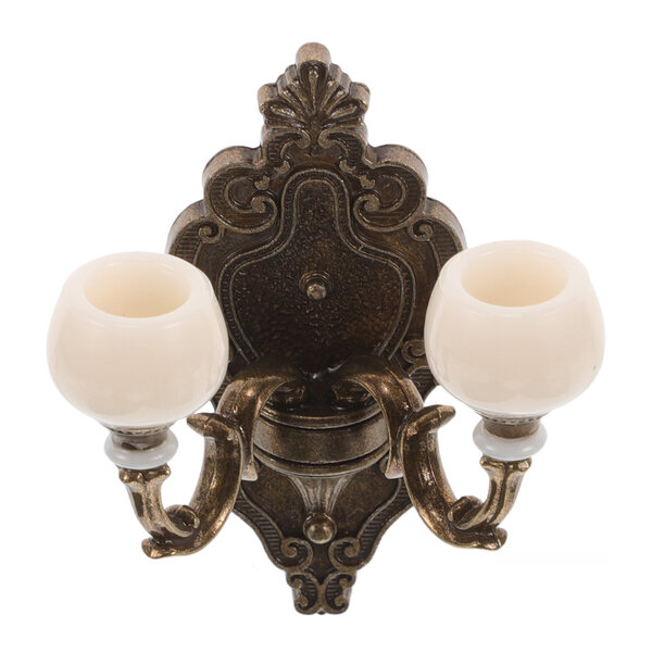 Lampada da parete miniatura per casa delle bambole, design realistico e colori assortiti