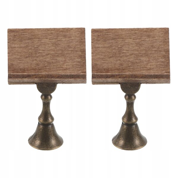 Mini Supporti Libreria Vintage in Legno per Casa di Bambole – Set da 2