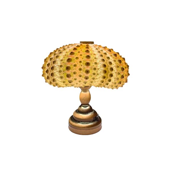 Lampada da Tavolo Miniatura per Casa delle Bambole Scala 1:6 e 1:12 in Legno e Vetro