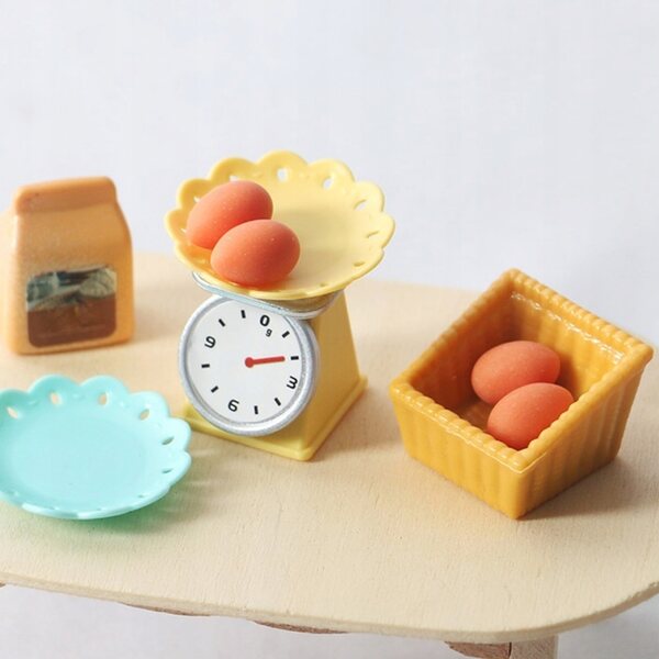 Miniatur-Gebäckset aus mehrfarbigem Kunststoff für Kinder und Dekorationen