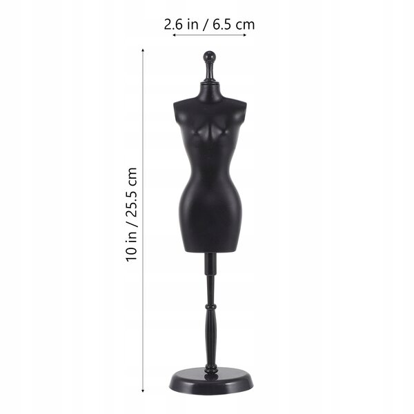 Set 5 mini manichini per esposizione abiti e accessori per bambole in plastica