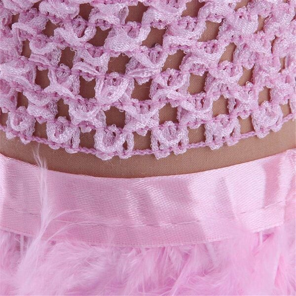 Puppenkleidung 46 cm – Federrock, Oberteil mit Ausschnitten und rosa Stirnband Uteruik
