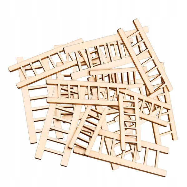 30 Miniatur-Drabine-Treppen aus Holz für Dekorationen und Feengärten