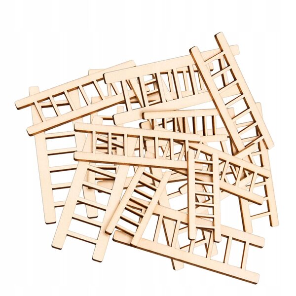 30 Miniatur-Drabine-Treppen aus Holz für Dekorationen und Feengärten