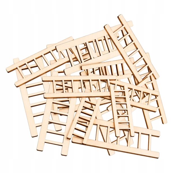 30 Miniatur-Drabine-Treppen aus Holz für Dekorationen und Feengärten