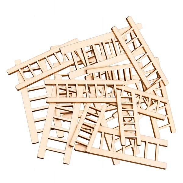 30 Miniatur-Drabine-Treppen aus Holz für Dekorationen und Feengärten